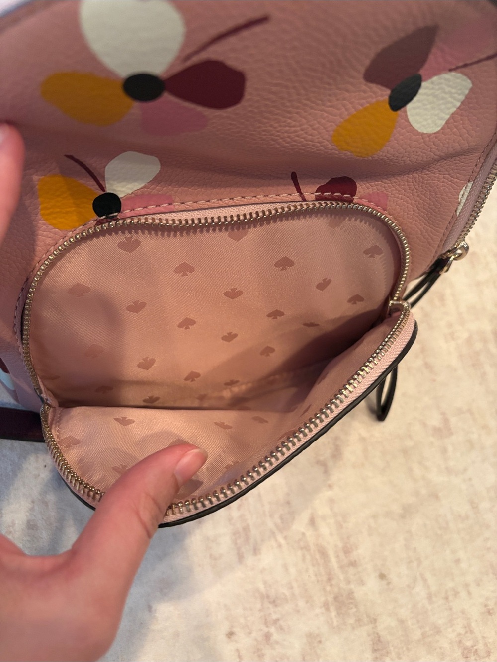 kate spade Pink Floral Mini Backpack with Multicolor Blooms - Picture 6 of 6